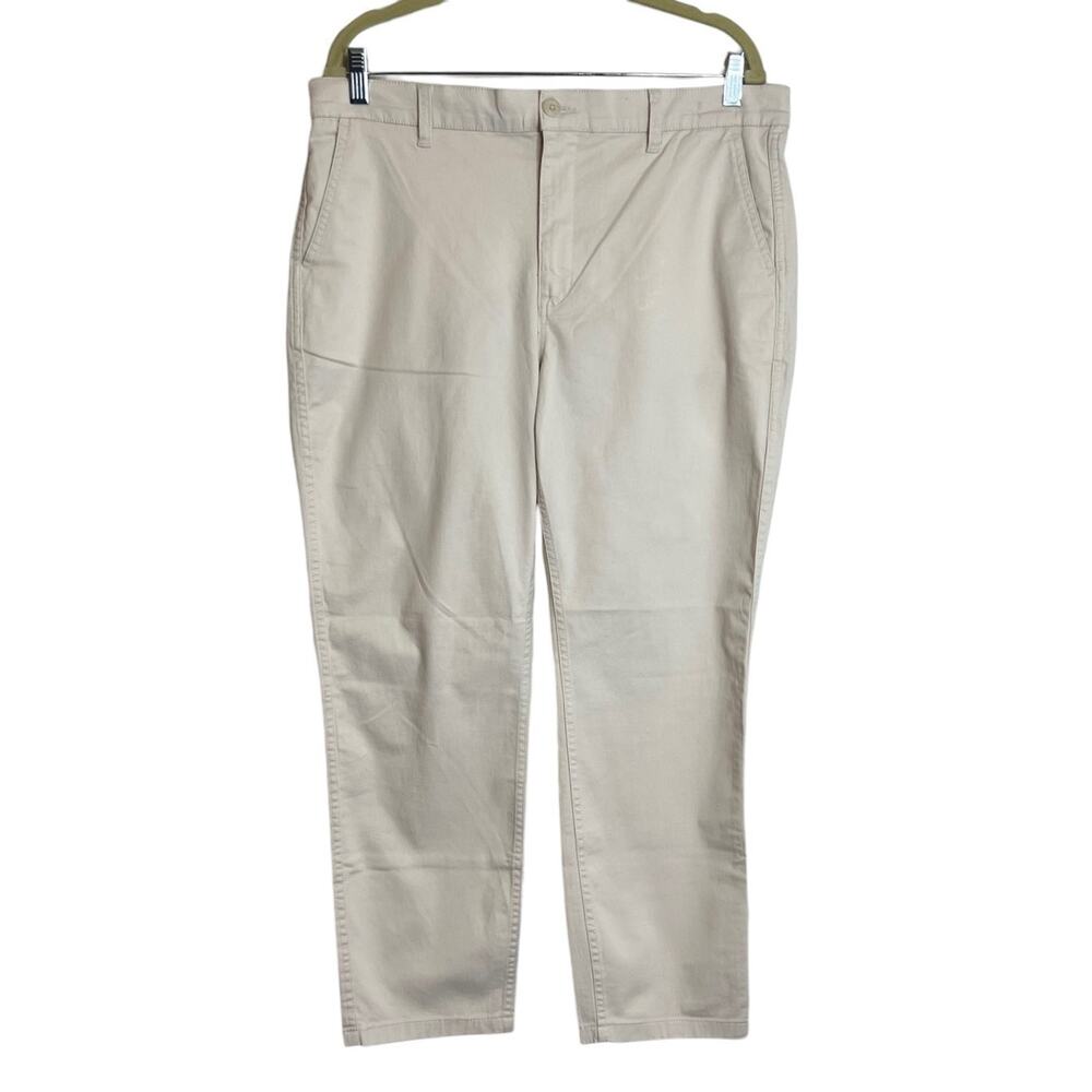J Crew Off White Pants Size 31 Vintage Slim Straight Chinos Cotton Style AB648